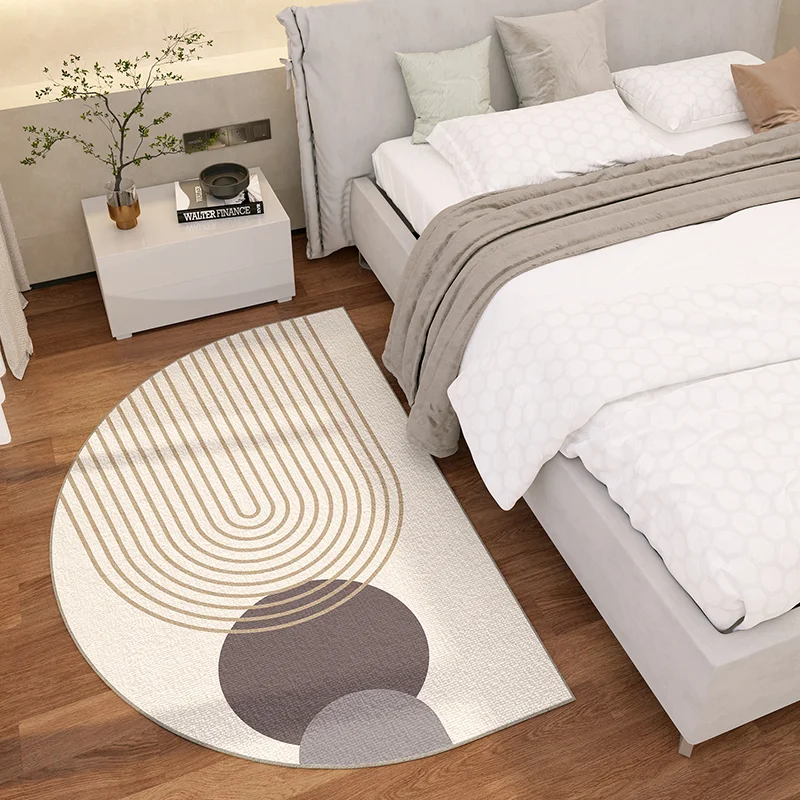 Light Luxury Entrance Door Mats, Anti-Slip Door Mats for The Living Room and Foyer, Dirt-Resistant Home Decoration Semi-circular