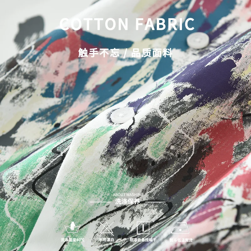 

Японская модная белая рубашка, мужская уличная одежда с длинным рукавом, молодежный топ, рубашки с индивидуальным принтом, хлопковые повседневные рубашки с лацканами, новинка 2026 г.