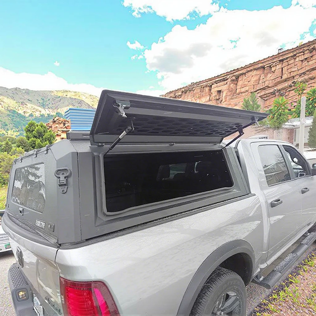 For Dodge/Ram Off-Road Pickup Hardtop Side Cases High Quality Waterproof Truck Roof Canopy Aluminum Alloy Foldable Tonneau Cover