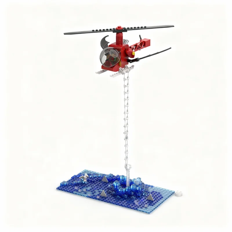 1062pcs MOC Super Heroes DCD Batmansed Shark Repellent Bat Spray Model Toy Building Blocks Architecture Christmas Gift Brick