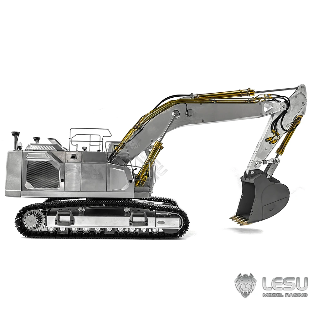 LESU LR945 RC Koparka hydrauliczna ZESTAW 1/14 Skala Metalowy zdalnie sterowany model koparki System oświetlenia Silnik Serwo ESC Zabawka RC TH22635