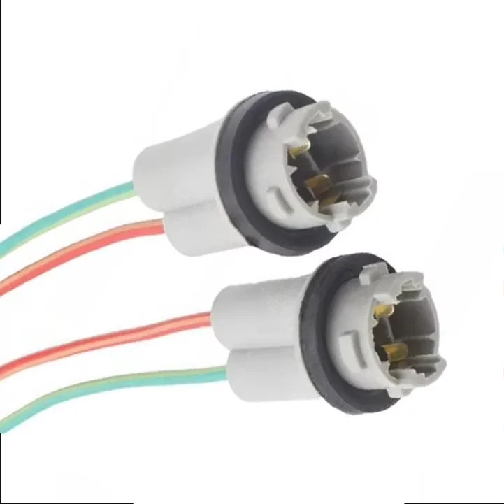 2 Stück Glühlampenfassung Verkabelungsadapter für 501 W5W T10 Glühbirnenfassung Vorverdrahtete LED-Halogenlampen-Gummidichtung – Detail 3