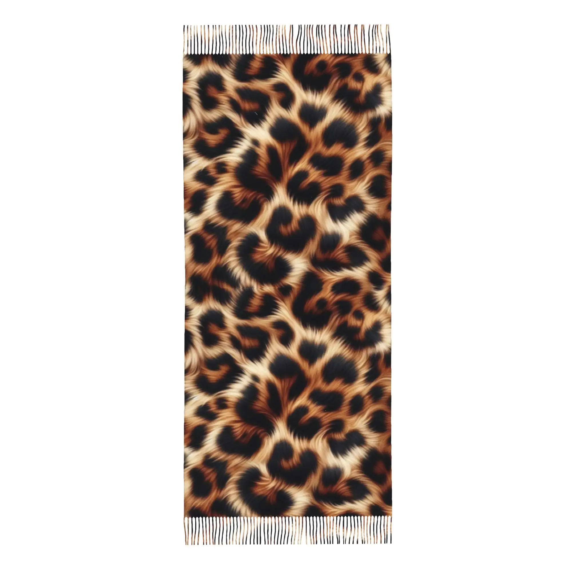 Leopard FurTassel Scarf Fur Print Fall New Keep Warm Gift Hijab