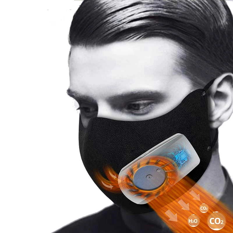 Electric Fresh Air Respirator Mask with Fan -Kn95 Face Mask Anti-Fog, Breathable & Comfortable for Asthma, Sports, Dust & Pollen