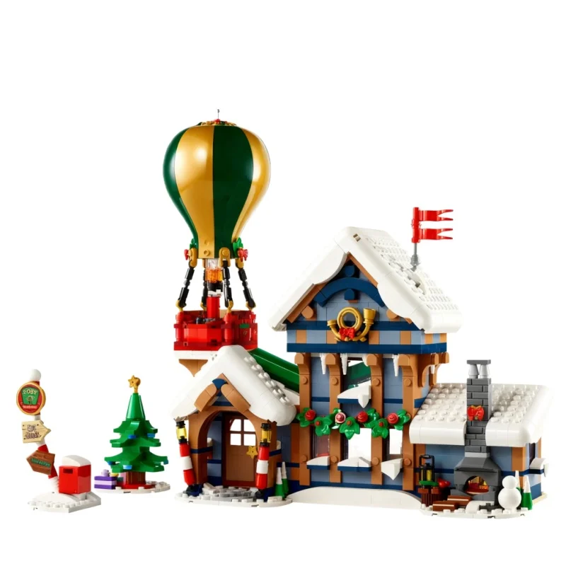 

Новинка 2025 года, офис Санта-Клауса, зимняя модель здания, рождественское здание, 1440 шт., строительные блоки, детские развивающие игрушки