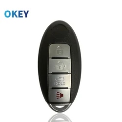 Okey Car Key Shell Replacement Case With Blade For Nissan Altima Maxima Murano Rogue Sunny Teana Versa Sentra 2/3/4/5 Buttons