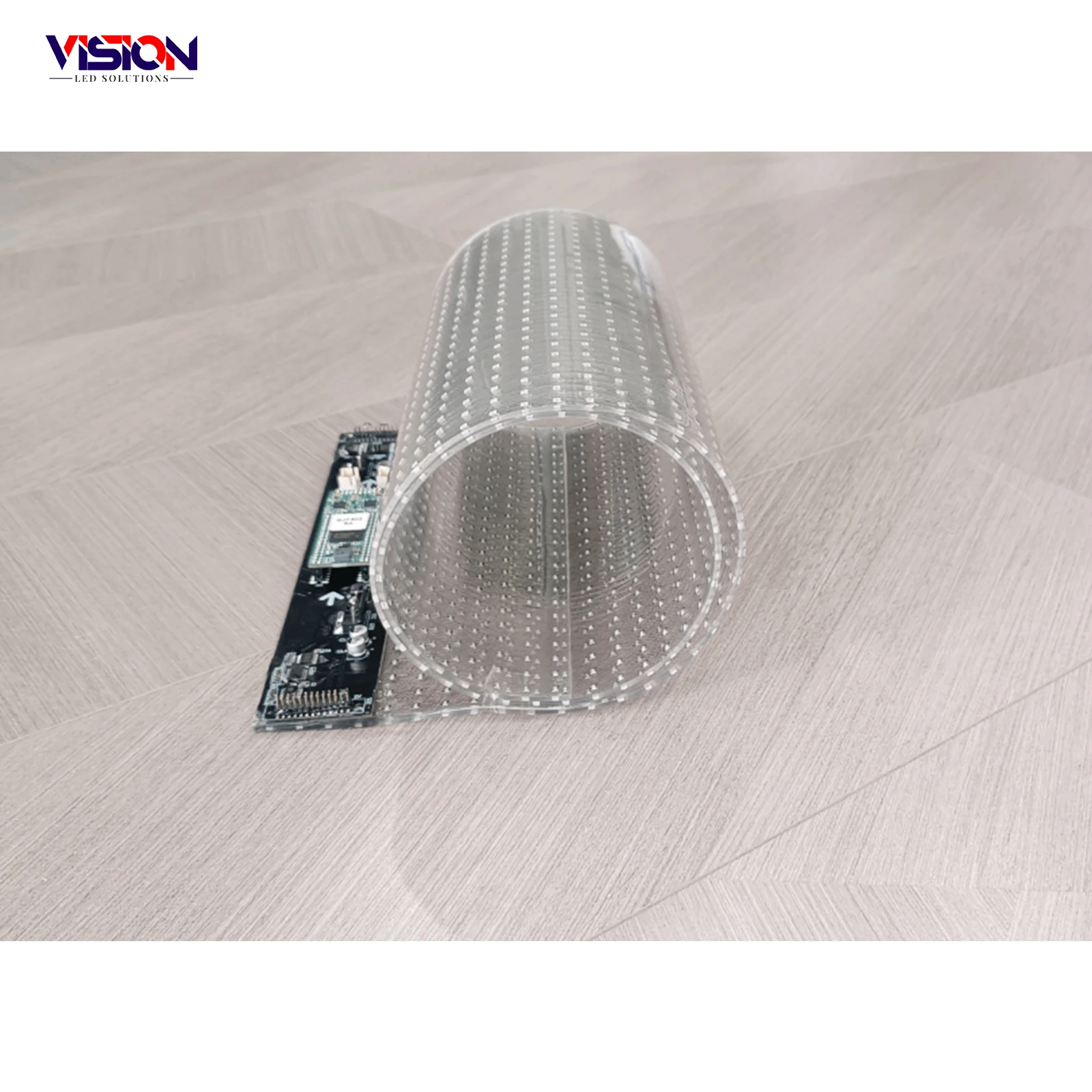 Flexible Transparent LED Film Display P4 P8 P10 Adhesive Film Transparent LED Screen for Window Transparent LED Wall customize