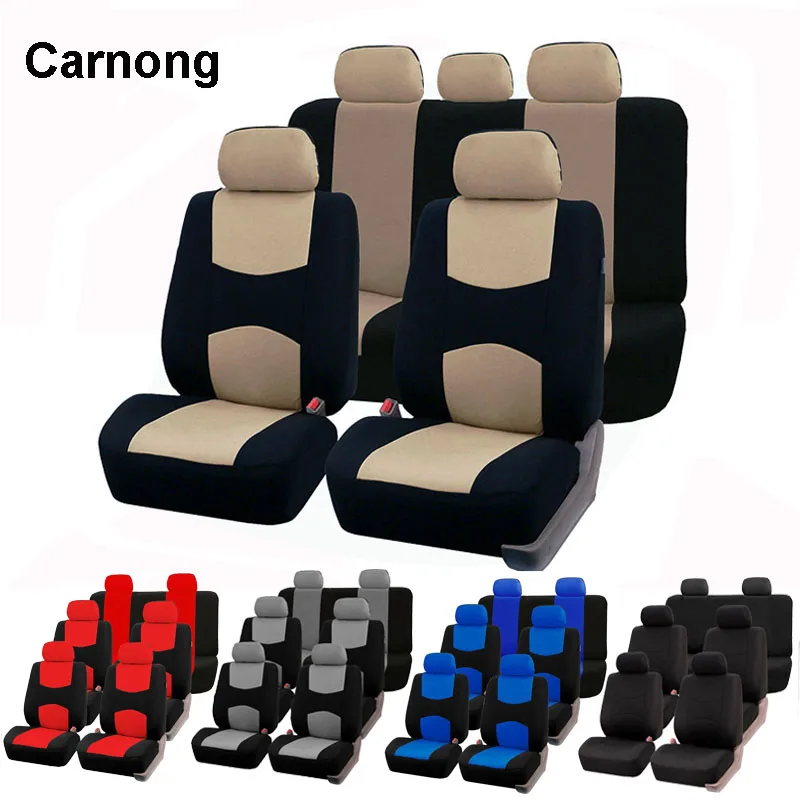 

Carnong Auto Seat Covers Protect Universal Vechile Trunck Front Rear Set Cushion Anti-hot Duster 7seats Van Interior Accessories