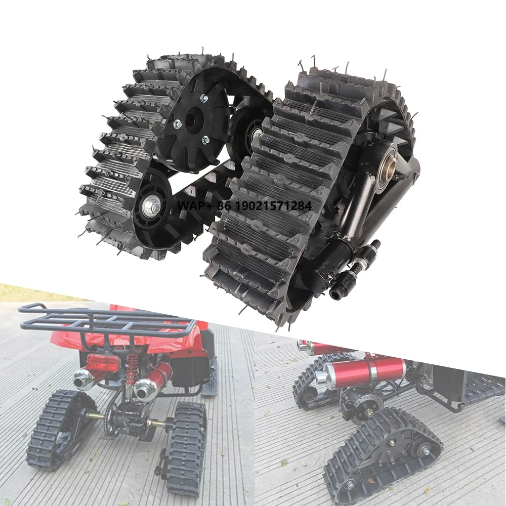 

New Snowmobile Rear Wheel Rubber Track Kit For Snow Sand Tracks Go Kart Winter Quad ATV UTV Buggy 23T Rear Axle