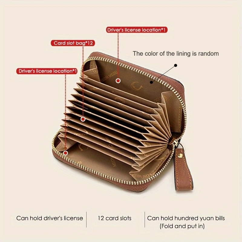 【Vintage Anti-Scam】Rfid Anti-Theft Credit Card Holder, Compact Card Wallet for Women, Multi-Layer Id and Bank Card Slots, Compact Coin Storage Pouch, Portable Anti-Demagnetization