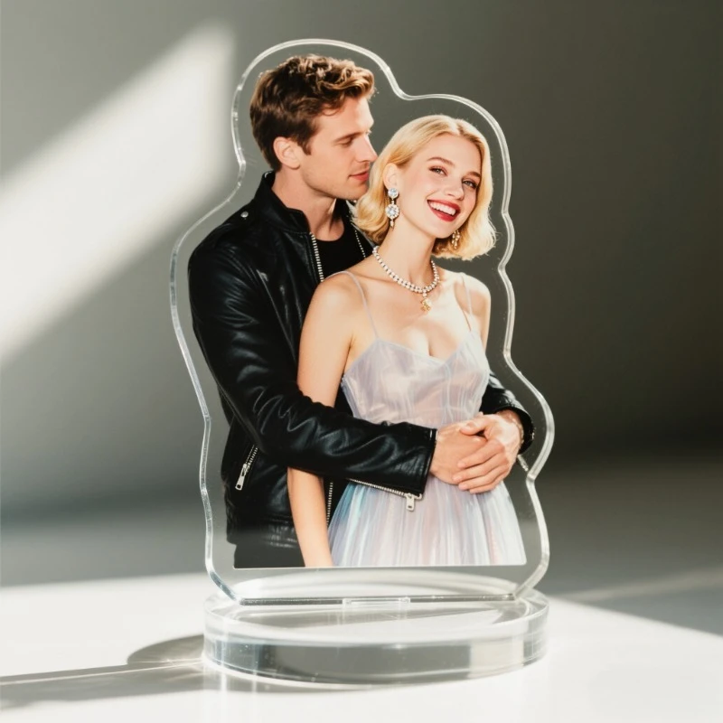 2D Flat, 1pc Customizable Transparent Acrylic Character Standing Desk Decoration Small Stand, 2D Flat Design. You Can Customize