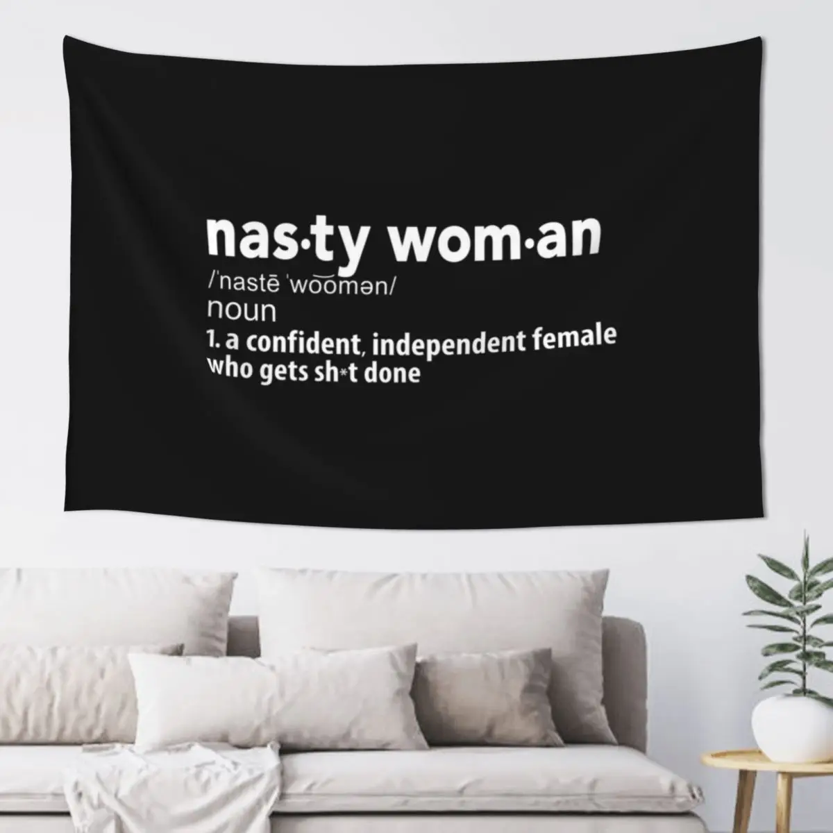

Nasty Woman Definition Tapestry Decoration Bedroom Decorative Paintings Wall Decoration Items Tapestry