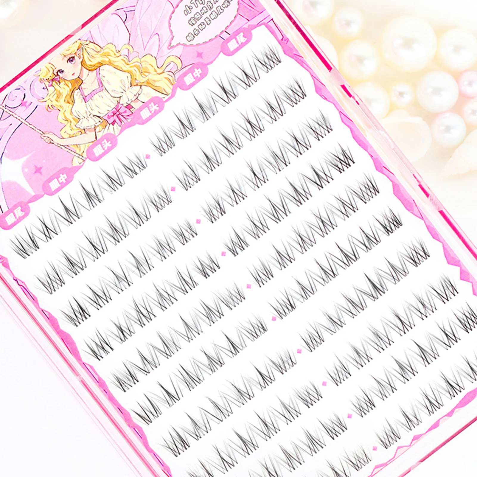 Sunflower False Eyelashes Extenstions individual cluster Runaway Princess Natural Fluffy Wispy manga Lashes Makeup supplies