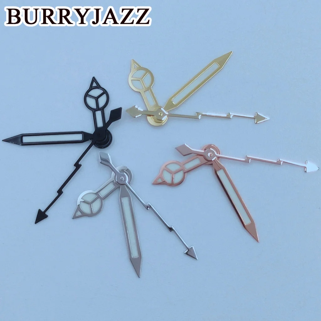 BURRYJAZZ NH35 NH36 NH38 7S26 7S36 4R35 4R36 Watch Hands Black Silver Gold Rose Gold Hands Green Luminous