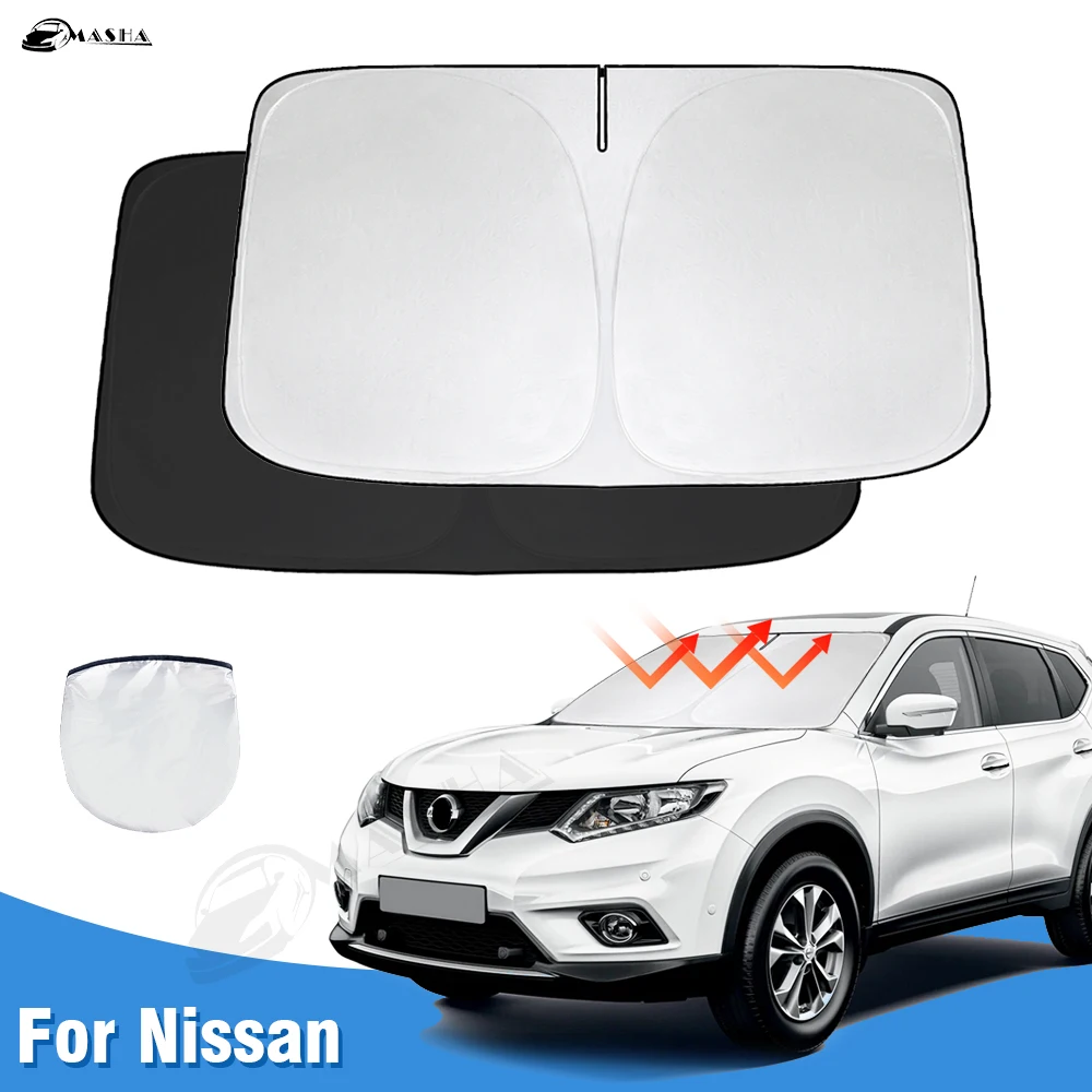 Windshield Sun Shade for Nissan Qashqai J10 J11 J12 2006-2021 2022 2023 Sunshade Sun Visor Protector Foldable Blocks UV Rays