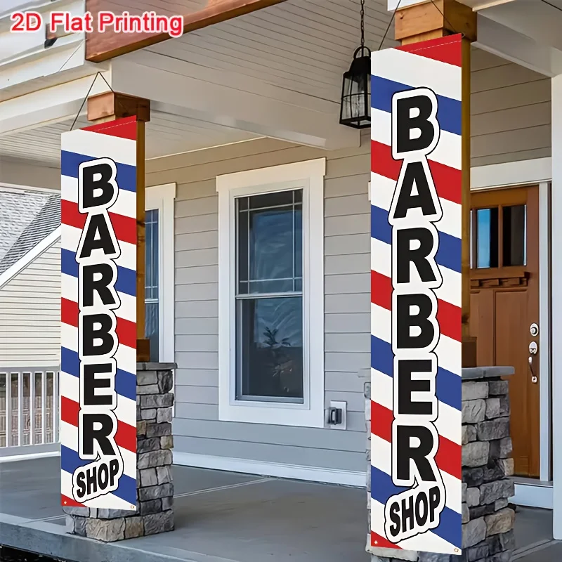 1 Paar, 2D-Flachbanner für Friseursalons, geeignet für die Dekoration von Friseursalons und zum Aufhängen von Bannern/Flaggen, wsj – Detail 6