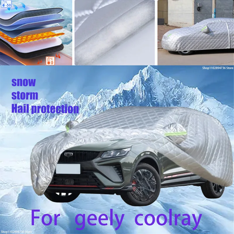 

For geely coolray Outdoor Cotton Thickened Awning For Car Anti Hail Protection Snow Covers Sunshade Waterproof Dustproof