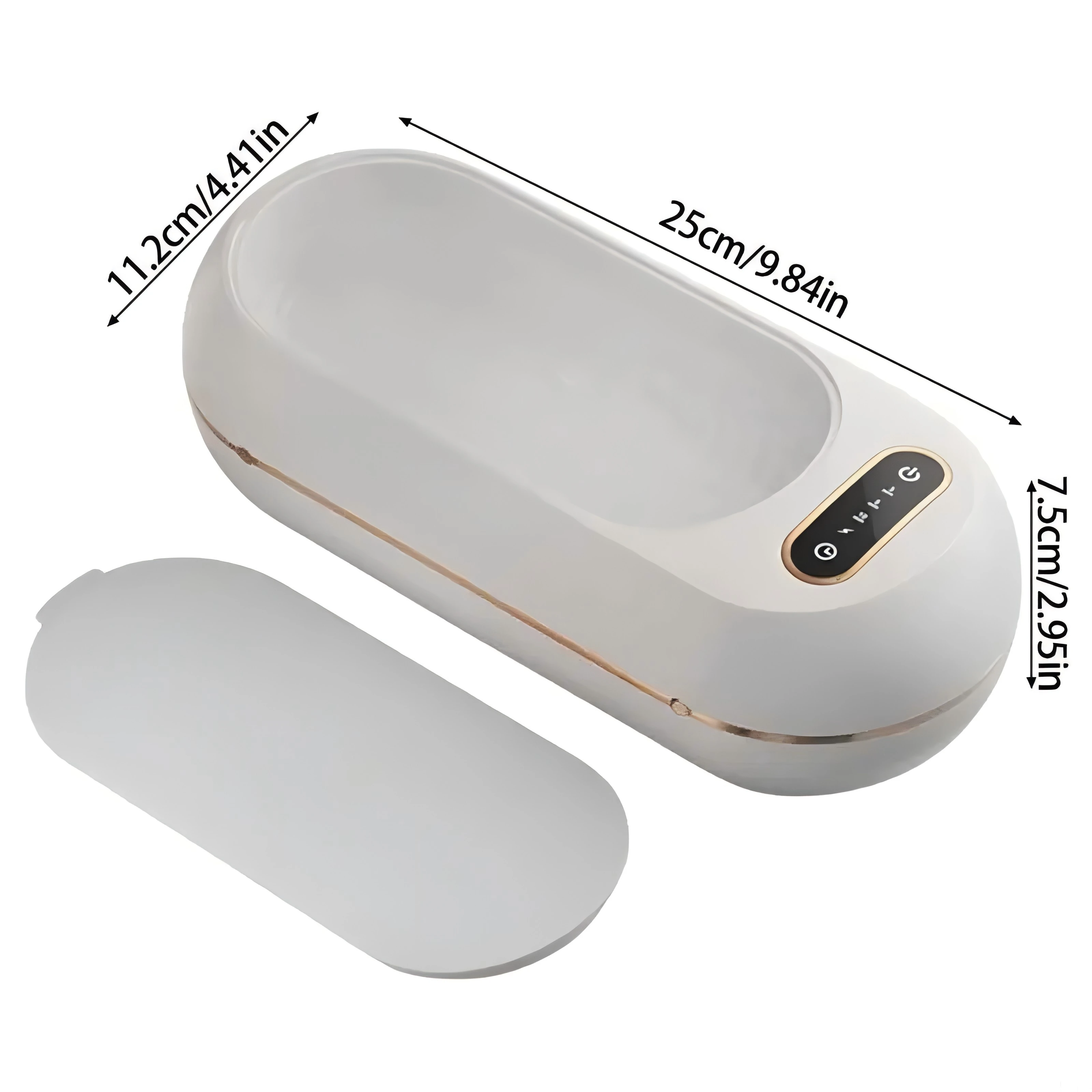 JUSTLANG-máquina de limpieza multifuncional de 47KHZ, limpiador ultrasónico de relojes y joyas de vidrio, vibración de alta frecuencia 360 °   Profundo claro