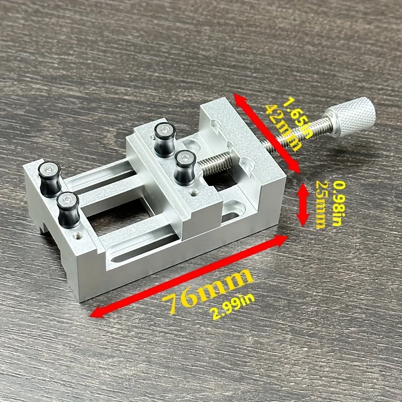 قطعة واحدة من ملزمة الحفر الصغيرة مع فكي مطاطي ناعم، نطاق لقط 0-47 مم مشبك نائب صغير للحرف اليدوية والنمذجة والإصلاحات #2