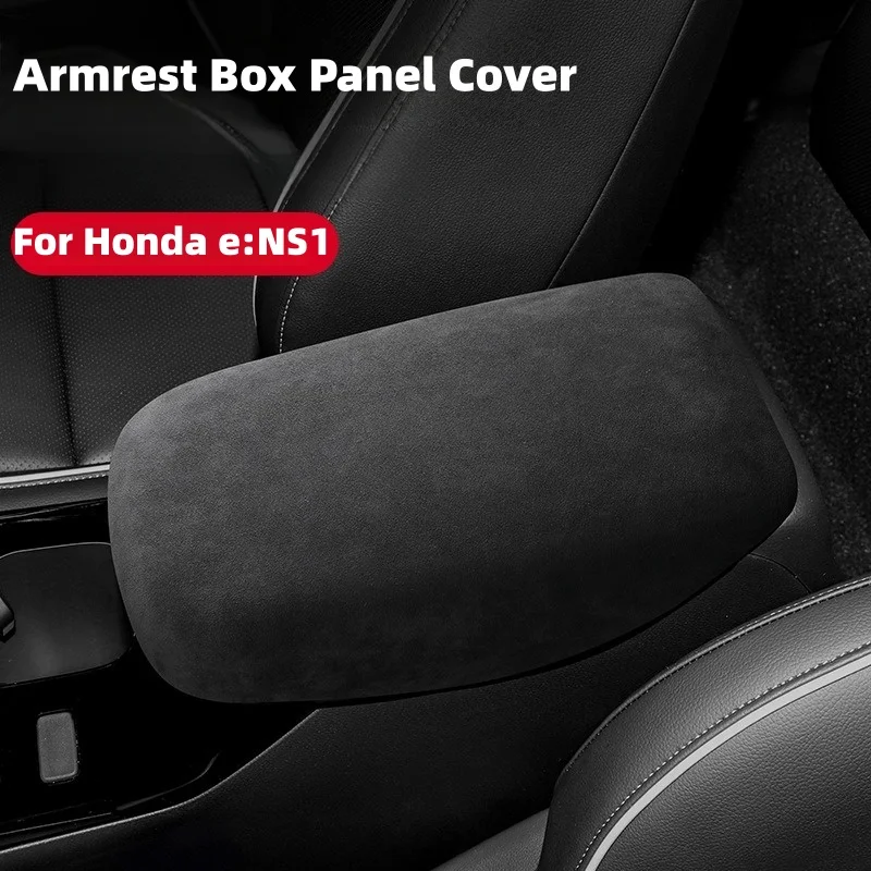 

Suede Car Wrapping Alcan tara Car Styling Stowing Tidying Armrest Box Panel Cover Stickers Trim For Honda e:NS1 ENS1 2022-2024