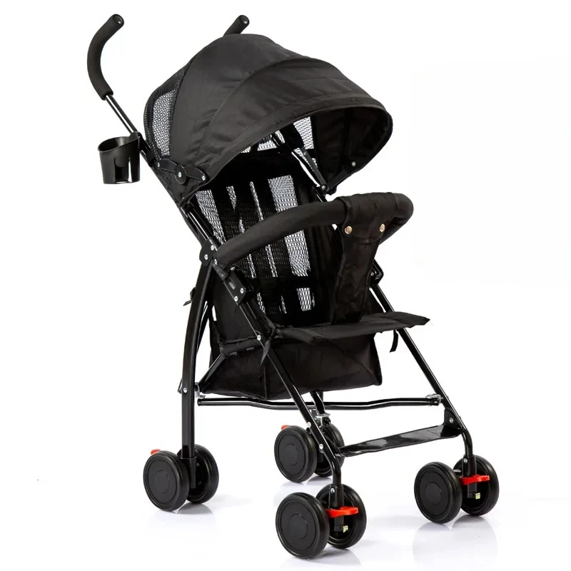 77 Ultra-Light Foldable Baby Stroller - Compact Reclining Umbrella Stroller with Shock Absorption, Portable Summer Stroller.