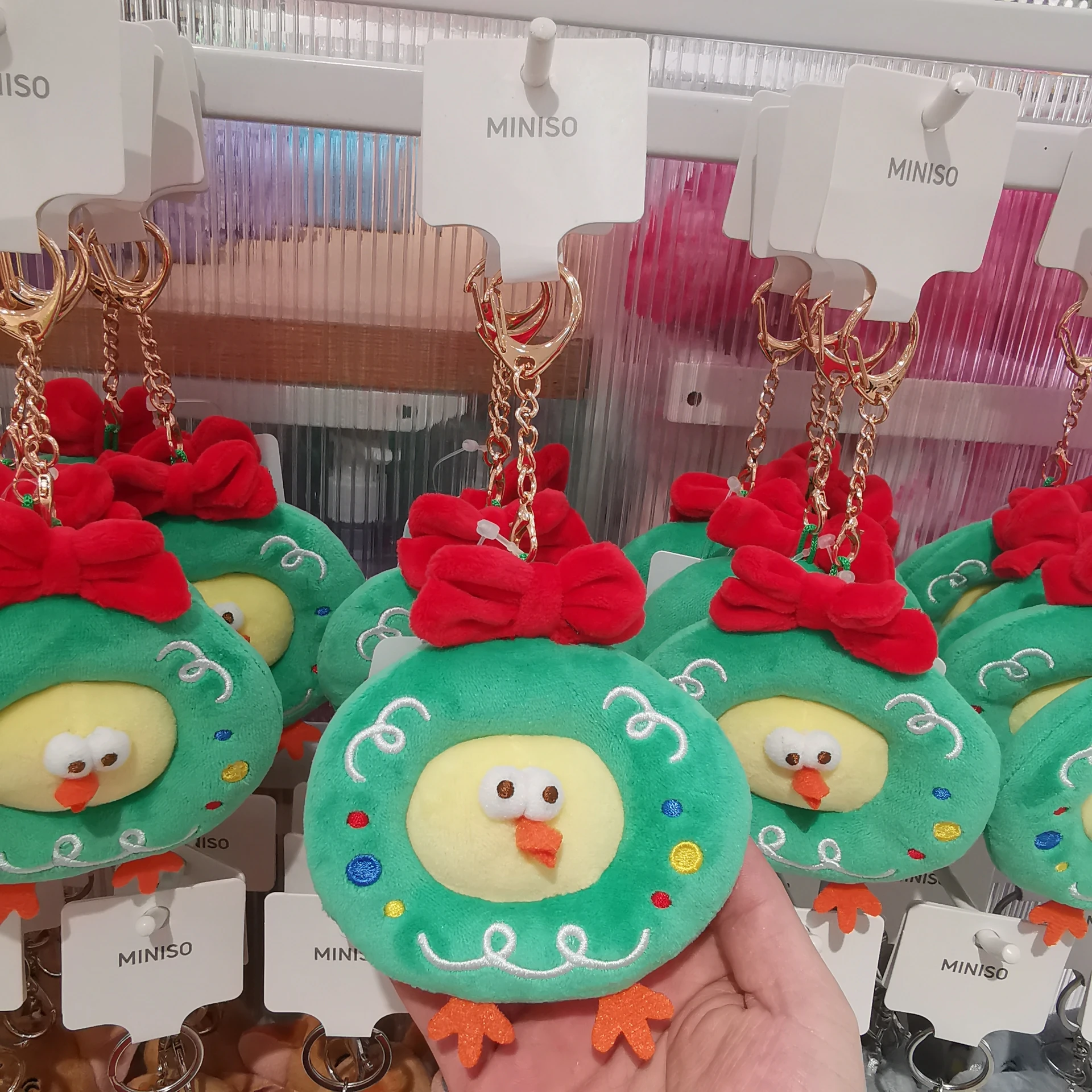 MINISO Dundun Chicken Series - Christmas Pendant, Dundun Chicken, Christmas Tree Pendant, Plush Toy Gifts