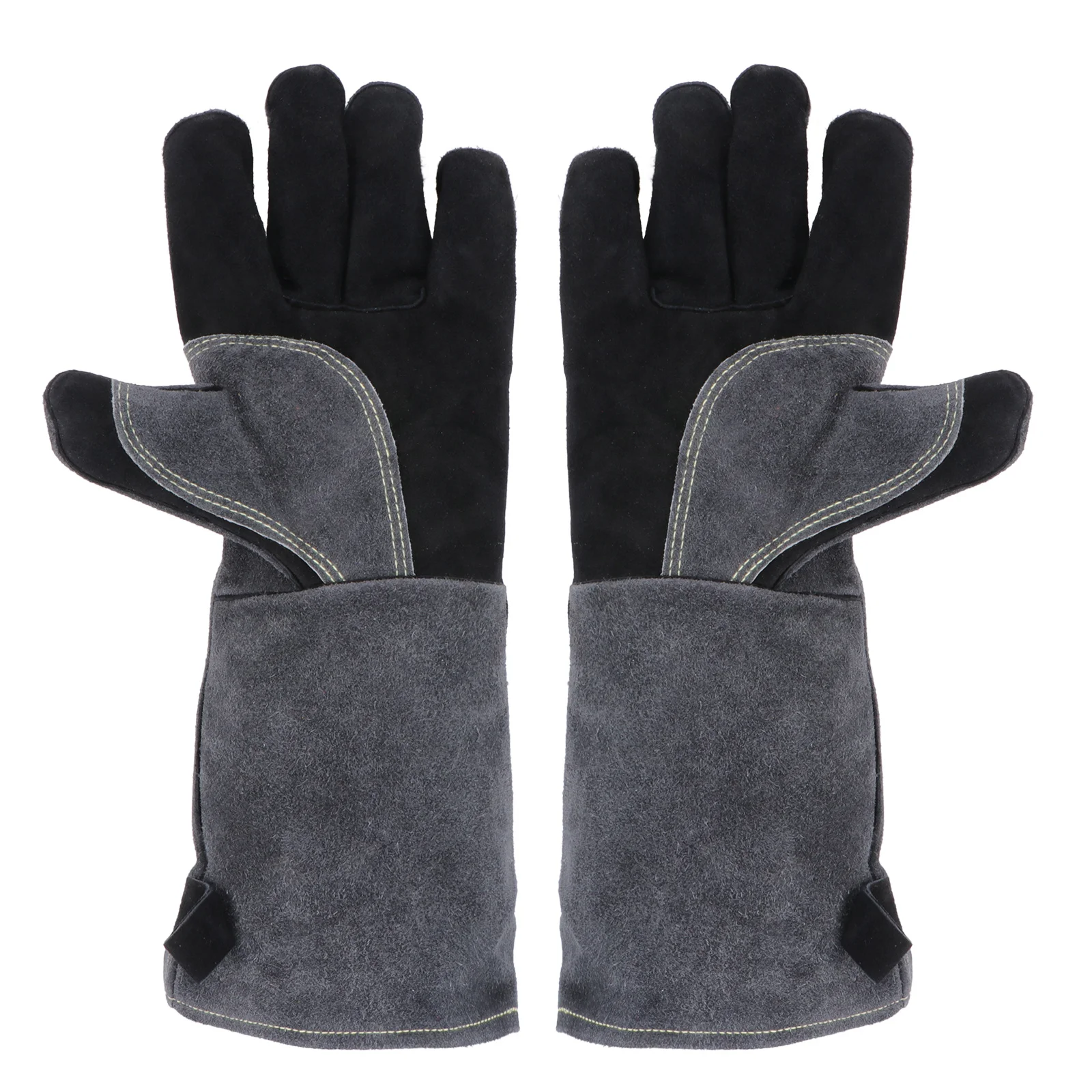 1Pairs Heat-Resistant Fireproof Gloves Extended Cuff for Wrist Forearm Protection Industrial Protective Glove Gear