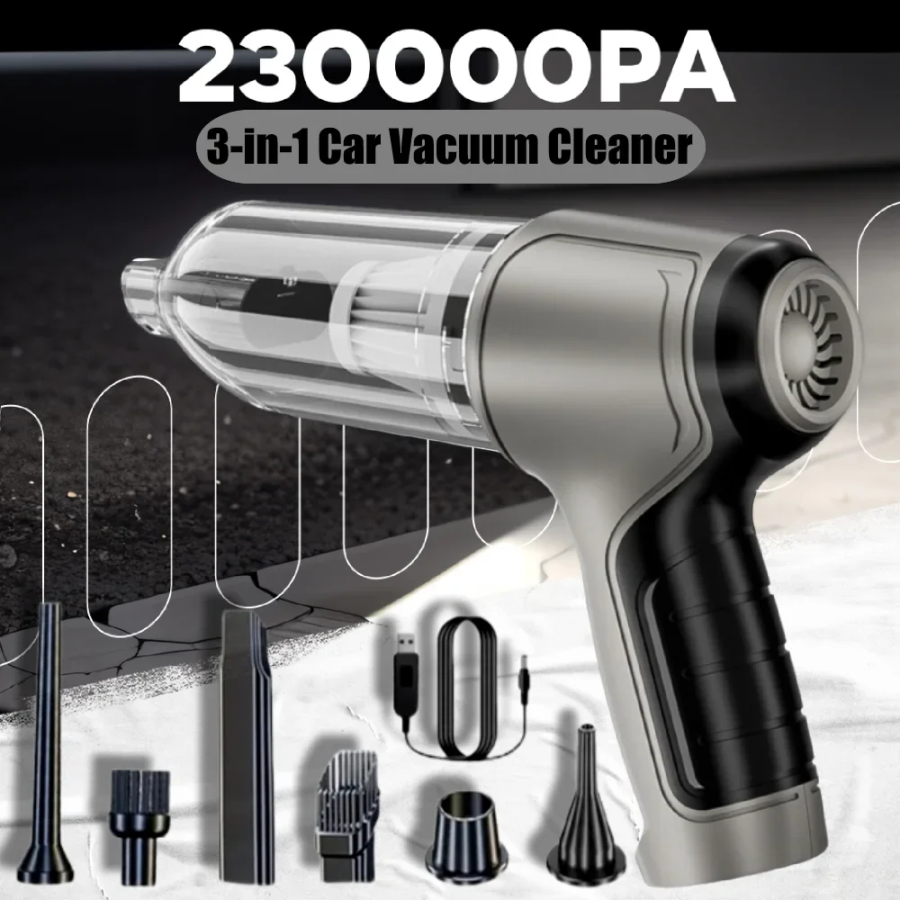 Car Vacuum Cleaner Strong Suction Cleaning Mini Machine Wireless Portable Handhled Blower Machine Air Duster for Home Appliances