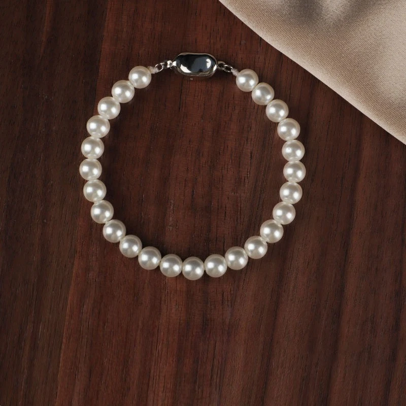 

Natural Pearl 6-8mm Bracelet for Women's New Style Exquisite Accessories Handmade Bracelet