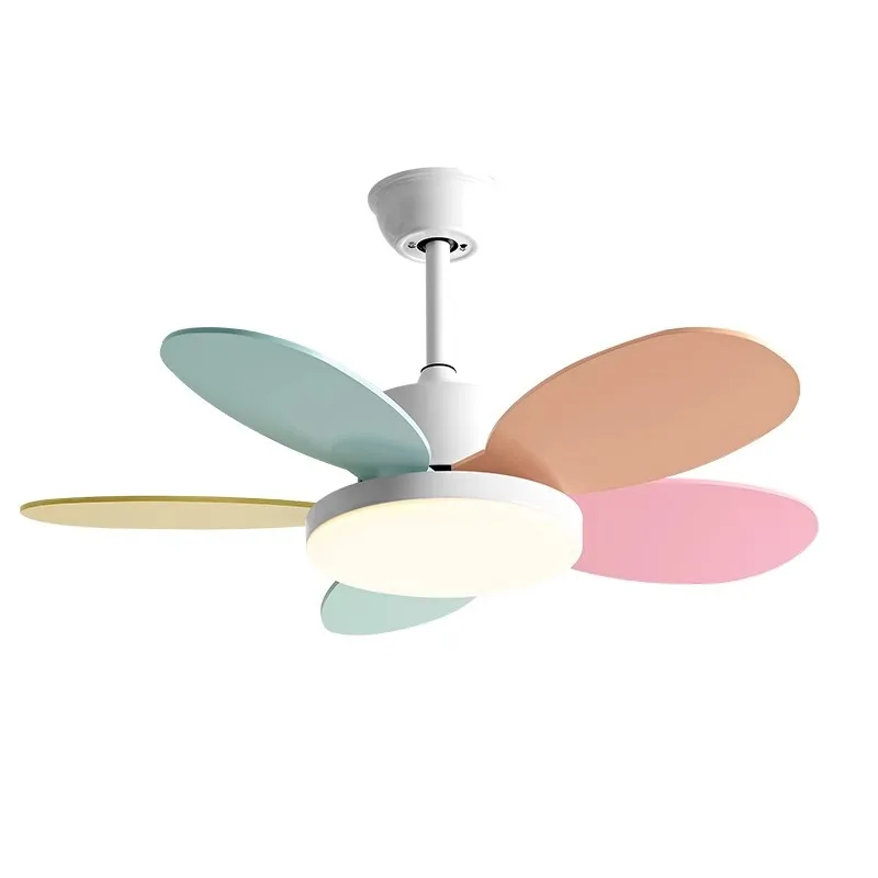 

Children's room fan light Bedroom full spectrum eye protection fan chandelier