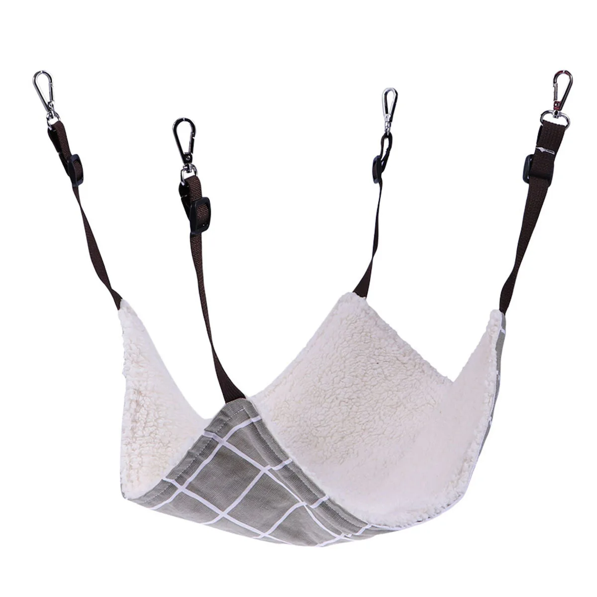 

Double Layer Cat Hammock Bed Canvas Hanging Basket Cradle Pet Hammock Foldable Chair For Cats Small Dogs L Size Random Color