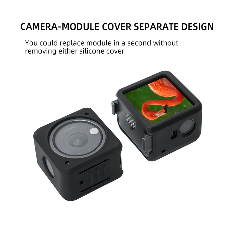 لينة غطاء من السيليكون مكافحة سقوط الغبار الغطاء الواقي قذيفة ل DJI العمل 2 النسخة شاشة مزدوجة/النسخة السلطة كاميرا الملحقات