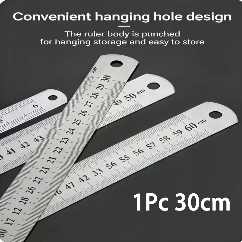 Metal Ruler with Scale, Designed for Student Examination Offices, Ideal for Office Use And Engineering Drawing