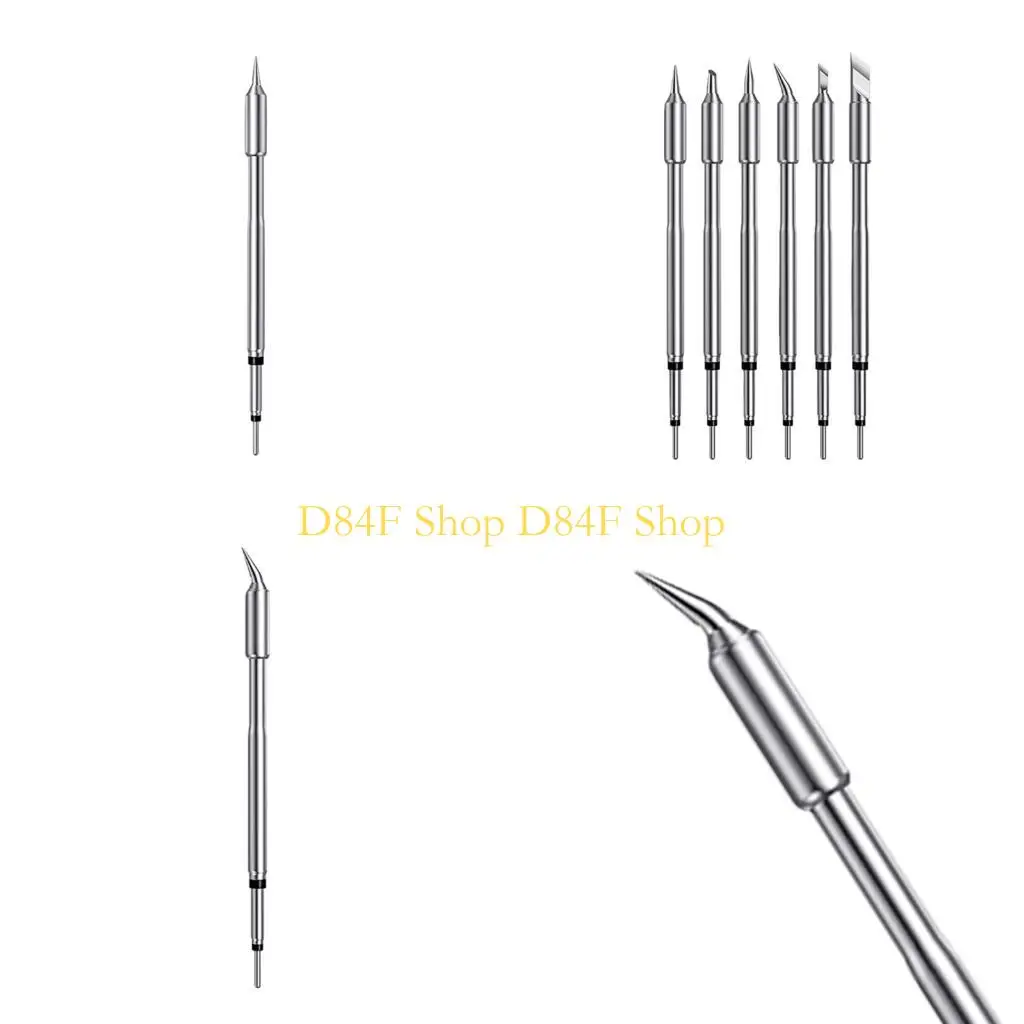

D84F 1/6Pcs Soldering Iron Tip Fast Heating Stainless Steel For Welding Accessories