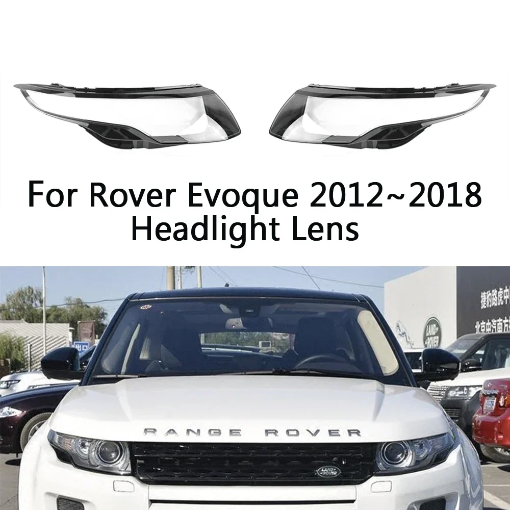 

HTTCY For Land Rover Range Rover Evoque 2012~2018 front Car Headlight Cover Lens Shell Lampcover Lampshade Headlamp housing