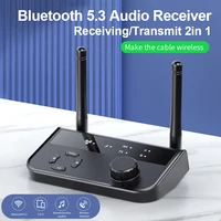 Transmisor receptor de Audio Bluetooth 5,3 2 en 1, conector auxiliar de 3,5mm, RCA, adaptador inalámbrico de música estéreo, Dongle para TV, coche, PC, auriculares