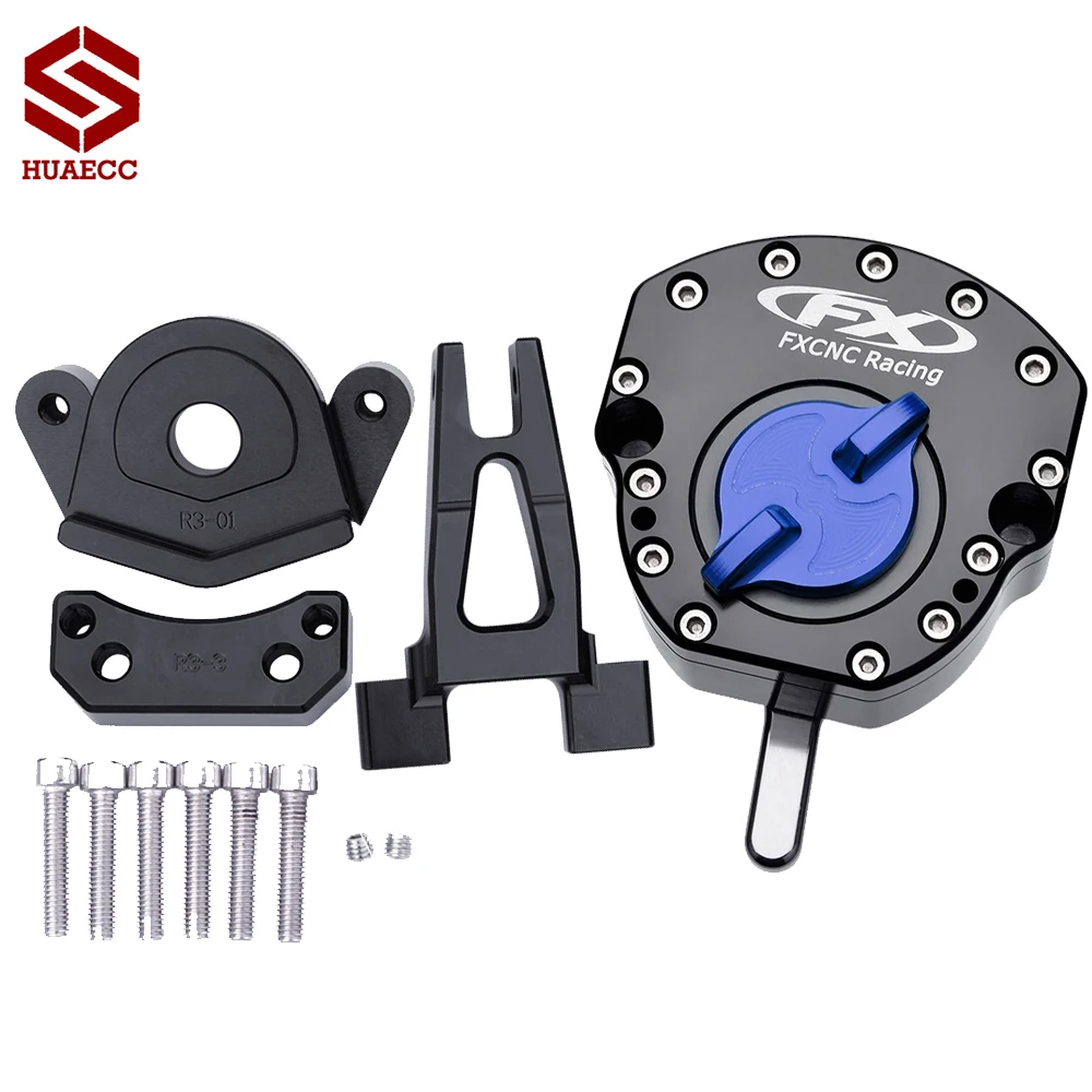 

CNC Steering Damper Reversed Safety with Mount Bracket for Yamaha YZF R3 R25 2014 2015 2016 2017 2018