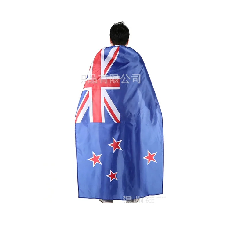 （TIKI FLAG）90x150cm New Zealand shawl flag Polyester New Zealand Shoulder FLAG Super Poly football 3x5 Feet New Zealand Flags