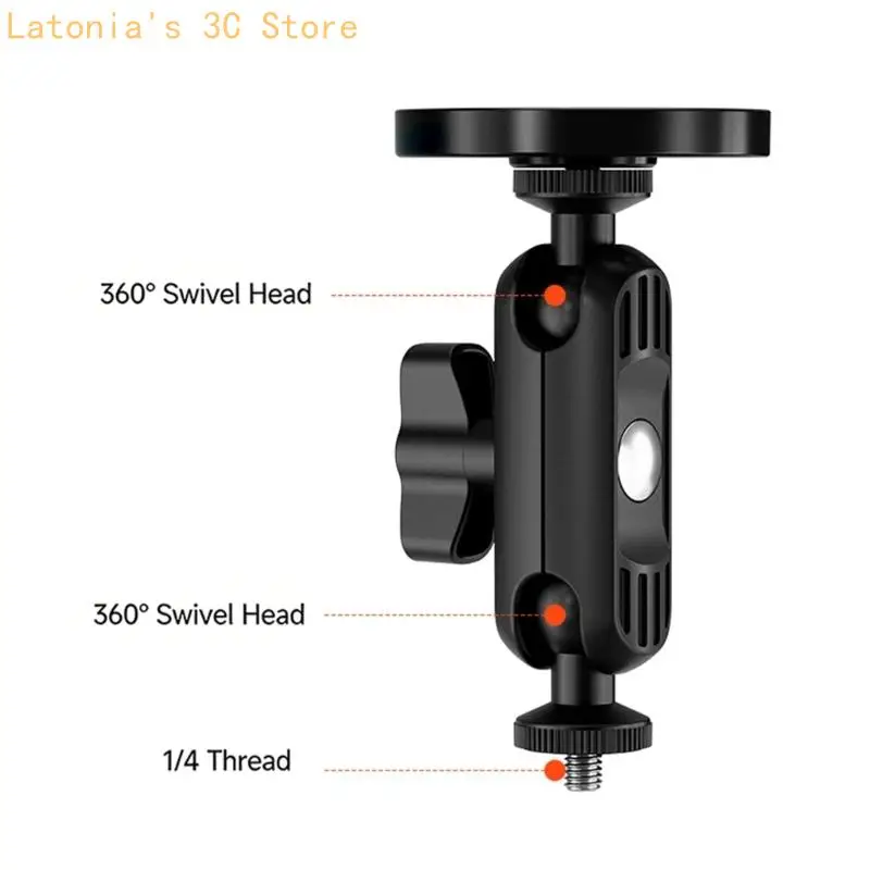 1/4 Zoll flexibler winkelverstellbarer Adapter mit 360 Drehung für Stativkameras X3UB – Detail 10