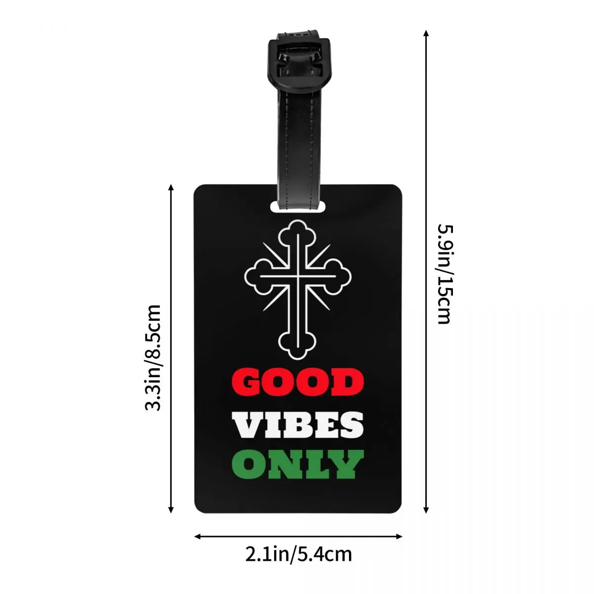 Good Vibes Only tag bagasi untuk koper tag bagasi lucu penutup privasi Label ID