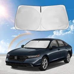1pc Foldable Windshield Visor for Accord 2024 2023, Front Window Sun Visor Heat Shield Foldable Sun Visor Blocks UV