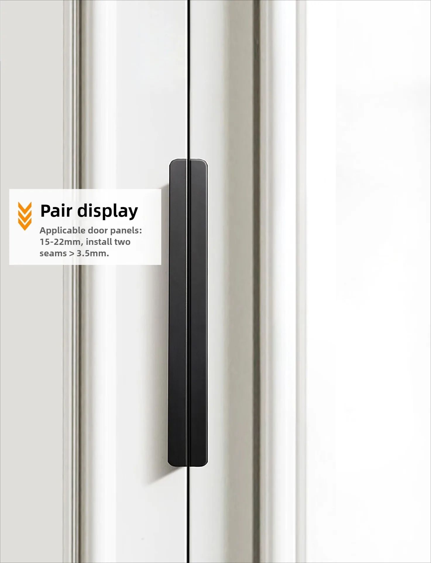 Gold-Schwarze Verdeckte Schrankgriffe aus Aluminiumlegierung, Küchenschrankgriffe, Schubladenknöpfe, Möbelgriff, Schlafzimmer-Hardware – Detail 8