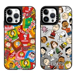 Cartoon Snoopy Lucy custodia per telefono a specchio con MagSafe per iPhone 16 15 14 1312 11 Pro Max Plus simpatica Cover posteriore antiurto antigoccia