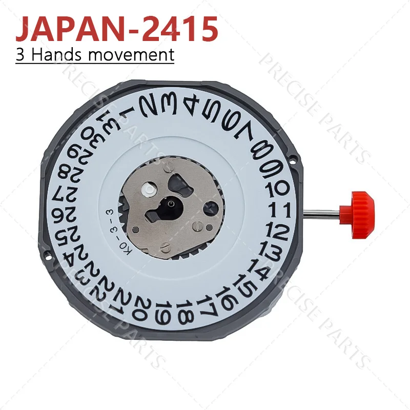 Japanese 2415 Quartz Movement 2035 Series Men's Large Calendar Movement Watch Mouvement Replacement Parts