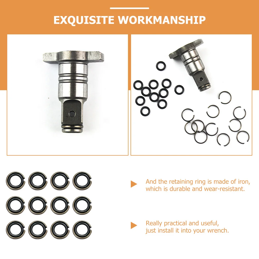 12 Sets Adapter Wrench -ring Impact Accessories Wrenches Retaining Black Rings