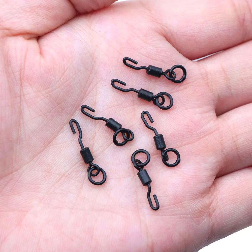 20 Stück Karpfenangelzubehör: Schnellwechselwirbel für Karpfen- und Coarse Ronnie Rig Angelhakenverbinder – Schnellwechselwirbel für Angelausrüstung – Detail 5
