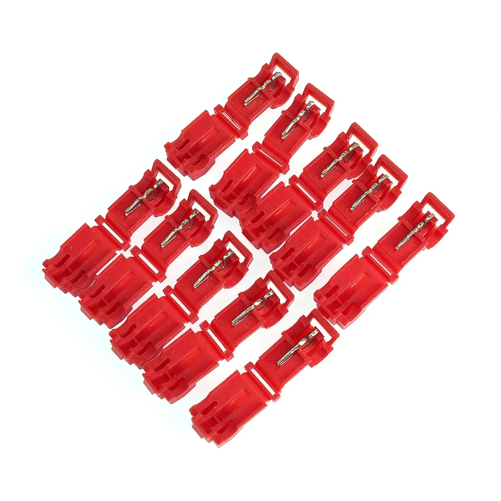 60pcs Wire Connectors Spade Terminals Hand Tool Set, T-Tap Snap Splice Lock Wire Male Quick Spade Terminal Connector