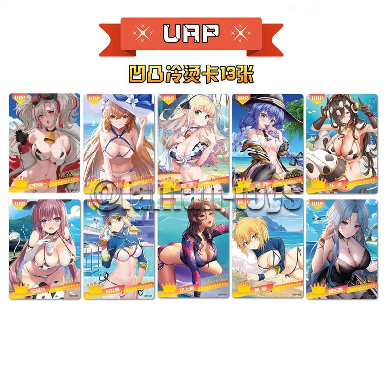 5/25/100 Pcs Goddess Story Cards Summer Party TCG SSR Rare Trading Collection Card Table Board Toys for Children Gifts
