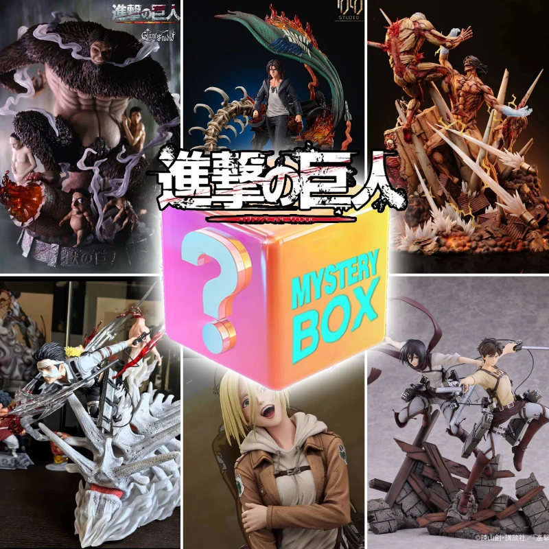 Boîte aveugle mystère attaque sur Titan, figurine de dessin animé, boîte Surprise porte-bonheur aléatoire pour une personne, neuf Titan Reiner Eren Levi Erwin Mikasa