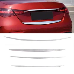 For Mercedes Benz C Class W206 2022 2023 Car Styling Exterior Part Refit Rear Trunk Tailgate Trim Stainless Steel Chrome Sticker